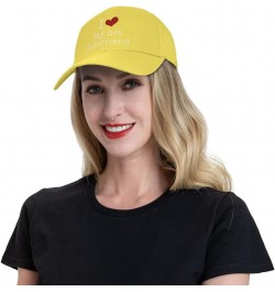 Hat Heart I Love My Hot Girlfriend Baseball Cap Men Women Cowboy hat Trucker Hat Golf Dad Cap Fishing hat Yellow $11.02 Baseb...