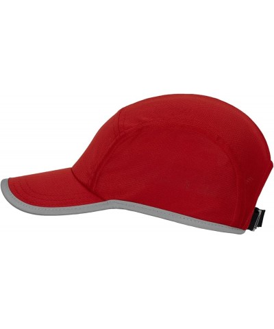 Women's Performance Reflective Race Hat Baseball Cap for Running and Outdoor Lifestyle Red $14.49 Baseball Caps