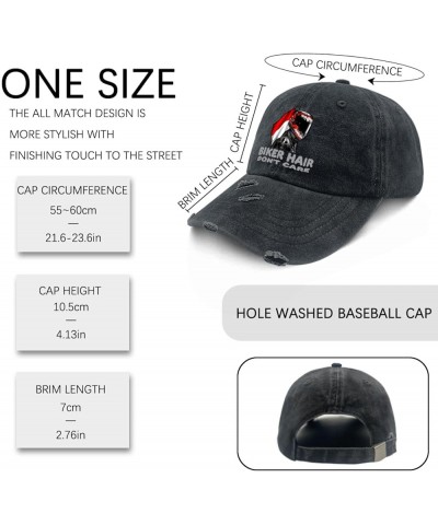 Hats for Men Baseball Cap Adjustable Hats for Women Helmet Hair Don't Cares Baseball Cap Women Allblack $10.59 Baseball Caps