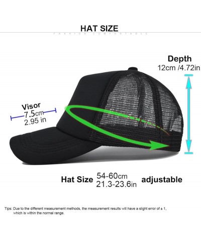 Trucker Hat for Men & Women Mesh Snapback Hats Fashion Baseball Cap Adjustable Fitted Hat Vintage Mesh Trucker Hat A10 $6.48 ...