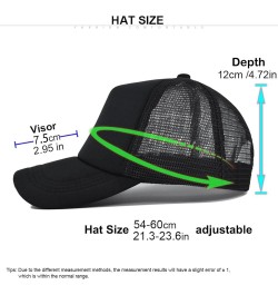 Trucker Hat for Men & Women Mesh Snapback Hats Fashion Baseball Cap Adjustable Fitted Hat Vintage Mesh Trucker Hat A10 $6.48 ...