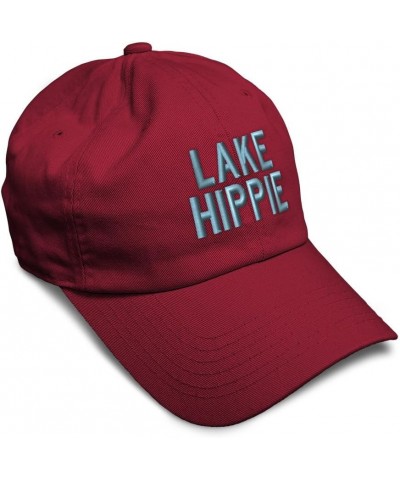 Soft Baseball Cap Lake Hippie Cotton Dad Hats for Men & Women Burgundy $16.81 Baseball Caps