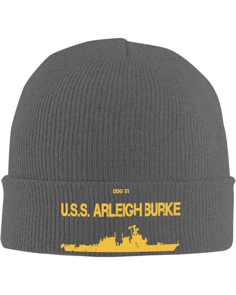 DDG 51 USS Arleigh Burke Unisex Beanie Cap Winter Skull Cap Knitted Hat Slouchy Knit Hat Knitted Pullover Cap Deep Heather $1...