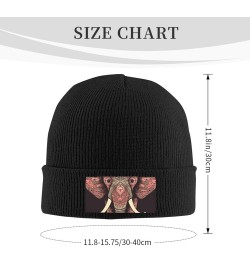 Beanie for Men Women Heart Shaped Elephant Warm Winter Knit Cuffed Beanie Soft Warm Ski Hats Unisex Black $11.41 Skullies & B...