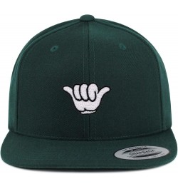 Shaka Cartoon Embroidered Yupoong Flat Bill 6 Panel Snapback Hat Surfing San Diego Green $17.09 Baseball Caps