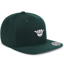 Shaka Cartoon Embroidered Yupoong Flat Bill 6 Panel Snapback Hat Surfing San Diego Green $17.09 Baseball Caps