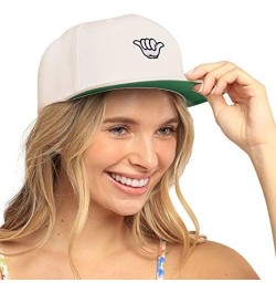 Shaka Cartoon Embroidered Yupoong Flat Bill 6 Panel Snapback Hat Surfing San Diego Green $17.09 Baseball Caps