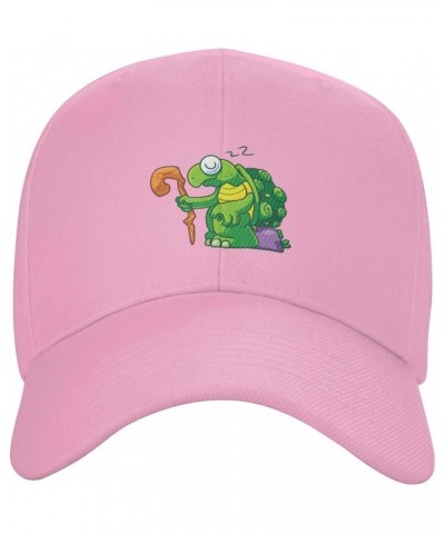 The Old Turtle is Sleeping Baseball Cap for Men Women Hat Adjustable Truck Driver Baseball Caps Dad Hats Pink $9.61 Baseball ...