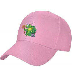 The Old Turtle is Sleeping Baseball Cap for Men Women Hat Adjustable Truck Driver Baseball Caps Dad Hats Pink $9.61 Baseball ...