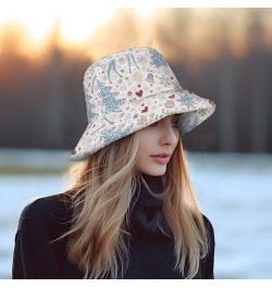 Christmas Deer Fuzzy Bucket Hat for Women Bucket Hats Plush Fluffy Bucket Hat for Women Fashionable $12.23 Bucket Hats