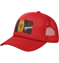 Trucker Hat Mesh Baseball Cap Adjustable Dad Hat Unisex Red $8.77 Baseball Caps