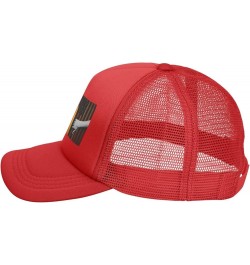 Trucker Hat Mesh Baseball Cap Adjustable Dad Hat Unisex Red $8.77 Baseball Caps