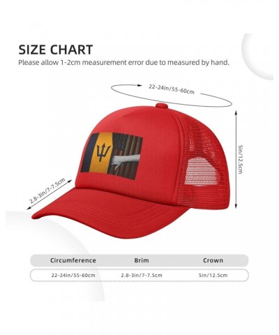 Trucker Hat Mesh Baseball Cap Adjustable Dad Hat Unisex Red $8.77 Baseball Caps