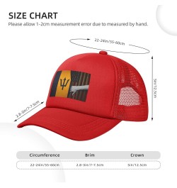 Trucker Hat Mesh Baseball Cap Adjustable Dad Hat Unisex Red $8.77 Baseball Caps