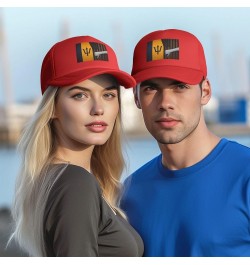 Trucker Hat Mesh Baseball Cap Adjustable Dad Hat Unisex Red $8.77 Baseball Caps