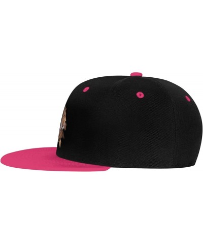 Handsome Leopard Head Snapback Hat for Men Women Baseball Cap Trucker Flat Bill Hats Dad Caps Pink $9.70 Baseball Caps