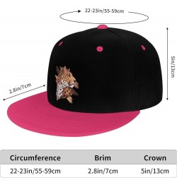 Handsome Leopard Head Snapback Hat for Men Women Baseball Cap Trucker Flat Bill Hats Dad Caps Pink $9.70 Baseball Caps