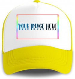 Personalized Sun Hat Your Image Here Curved Mesh Hat Yellow 0 $11.49 Visors