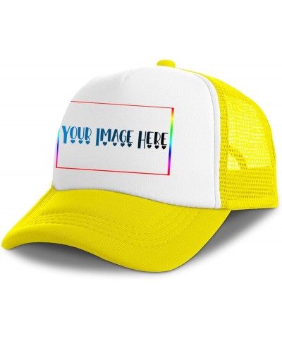 Personalized Sun Hat Your Image Here Curved Mesh Hat Yellow 0 $11.49 Visors