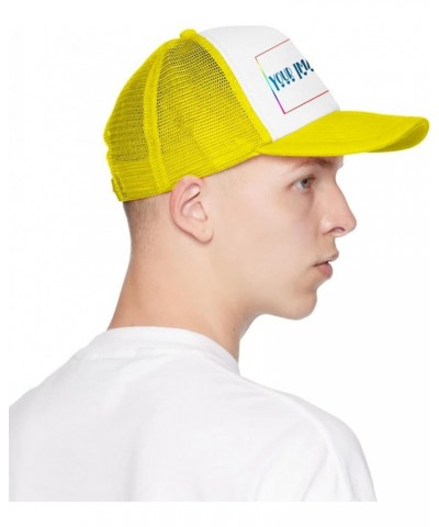 Personalized Sun Hat Your Image Here Curved Mesh Hat Yellow 0 $11.49 Visors