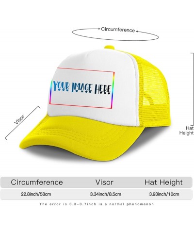 Personalized Sun Hat Your Image Here Curved Mesh Hat Yellow 0 $11.49 Visors