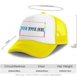 Personalized Sun Hat Your Image Here Curved Mesh Hat Yellow 0 $11.49 Visors