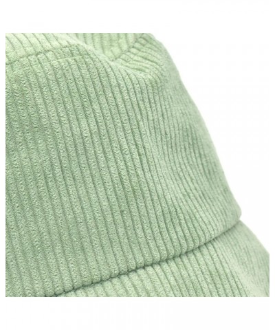 Bucket Hat,Winter Corduroy Fisherman Hat Female Warm Basin Hat Women Outdoor Double-Sided Sunshade Bob Cap Green $19.94 Sun Hats