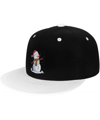 Naughty Snowman Snapback Hat for Men Women Baseball Cap Trucker Flat Bill Hats Dad Caps White $12.12 Baseball Caps