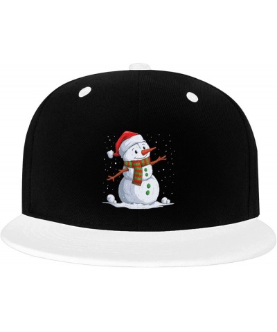 Naughty Snowman Snapback Hat for Men Women Baseball Cap Trucker Flat Bill Hats Dad Caps White $12.12 Baseball Caps