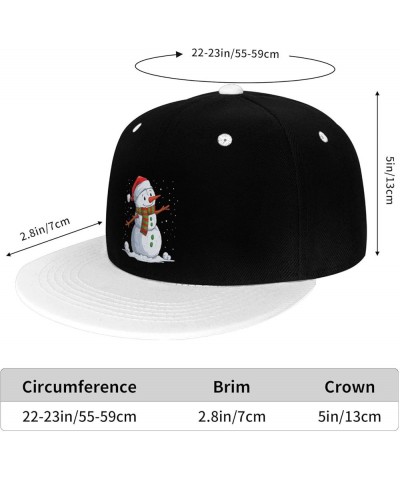 Naughty Snowman Snapback Hat for Men Women Baseball Cap Trucker Flat Bill Hats Dad Caps White $12.12 Baseball Caps