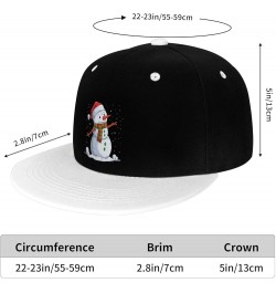 Naughty Snowman Snapback Hat for Men Women Baseball Cap Trucker Flat Bill Hats Dad Caps White $12.12 Baseball Caps