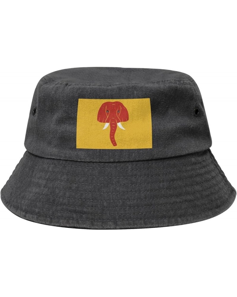 Flag of Barnum, Denver Bucket Hat for Men Women Outdoor Washed Cotton Sun Hats Travel Beach Hat Black $11.24 Bucket Hats