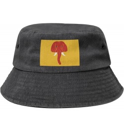 Flag of Barnum, Denver Bucket Hat for Men Women Outdoor Washed Cotton Sun Hats Travel Beach Hat Black $11.24 Bucket Hats