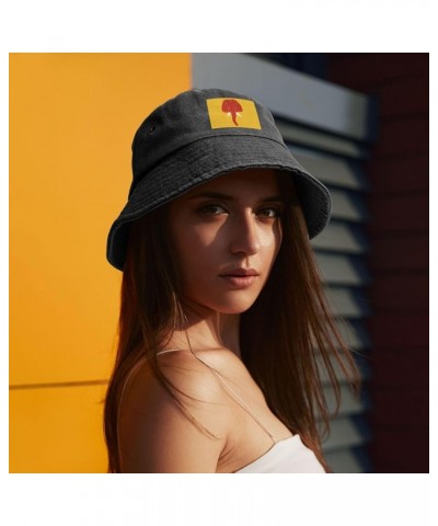 Flag of Barnum, Denver Bucket Hat for Men Women Outdoor Washed Cotton Sun Hats Travel Beach Hat Black $11.24 Bucket Hats