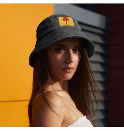 Flag of Barnum, Denver Bucket Hat for Men Women Outdoor Washed Cotton Sun Hats Travel Beach Hat Black $11.24 Bucket Hats