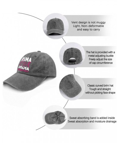 Mama of Drama Hats Hats for Men Fashion Pigment Black Womens Bucket hat Gifts for Daughter Golf Caps Pigment Gray $8.82 Sun Hats