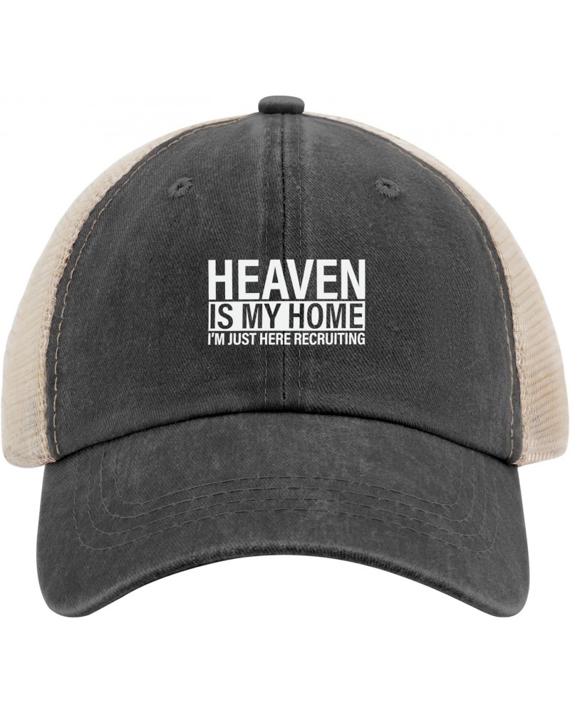 Heaven is My Home Christian Religious Jesus Sun Hat Womens Summer Hat AllBlack Men's Hats & Caps Gifts for Dad Baseball Hats ...