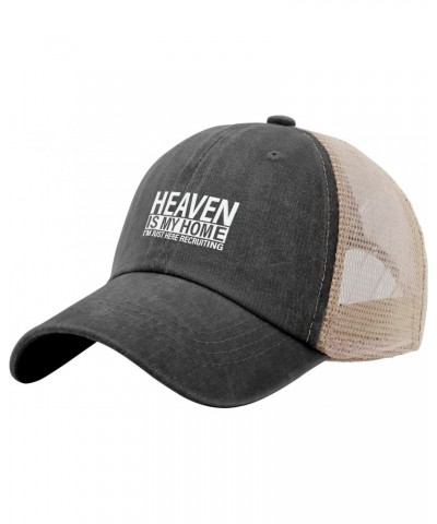 Heaven is My Home Christian Religious Jesus Sun Hat Womens Summer Hat AllBlack Men's Hats & Caps Gifts for Dad Baseball Hats ...