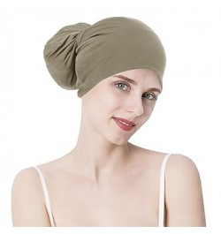 Elegant Chemo Cap Crystal Pleated Chemo Hat for Women Hair Loss Cancer Headwear Hats Denim Blue One Size Khaki $7.69 Headbands