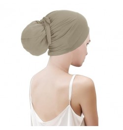 Elegant Chemo Cap Crystal Pleated Chemo Hat for Women Hair Loss Cancer Headwear Hats Denim Blue One Size Khaki $7.69 Headbands