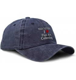 Custom Soft Washed Baseball Cap (Love) Fine Art Collecting Heart Hobbies Lovers Navy Personalized Text Here $16.81 Baseball Caps