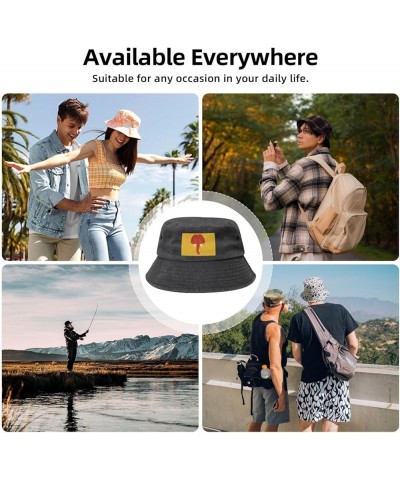 Flag of Barnum, Denver Bucket Hat for Men Women Outdoor Washed Cotton Sun Hats Travel Beach Hat Black $11.24 Bucket Hats