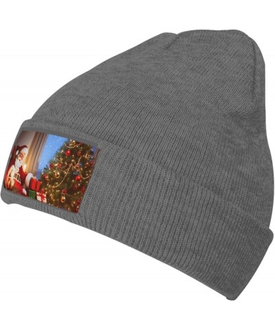 Knitted Hat Christmas Magic Print Beanie for Women Soft Warm Beanie Cap Casual Knit Hat Men Winter Beanies Deep Heather $11.4...