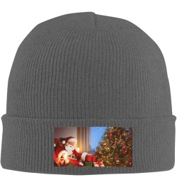 Knitted Hat Christmas Magic Print Beanie for Women Soft Warm Beanie Cap Casual Knit Hat Men Winter Beanies Deep Heather $11.4...