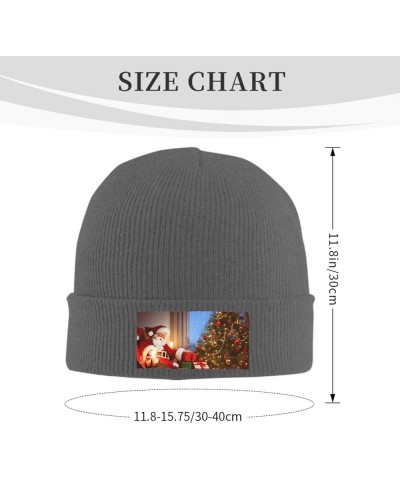 Knitted Hat Christmas Magic Print Beanie for Women Soft Warm Beanie Cap Casual Knit Hat Men Winter Beanies Deep Heather $11.4...