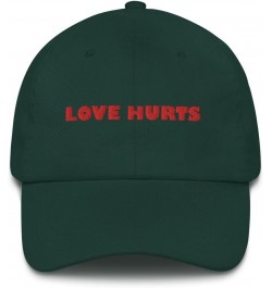 Love Hurts Dad Hat Funny Valentines Single Hopeless Romantic Dad hat Spruce $14.39 Baseball Caps