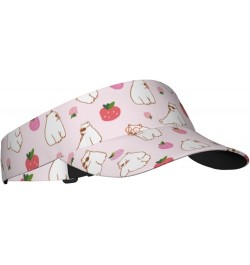 Strawberry Polar Bear Sun Visor Hat Sun Visors for Women Men Visor Hats for Women Men Sun Hats Sports Hat for Outdoor Strawbe...