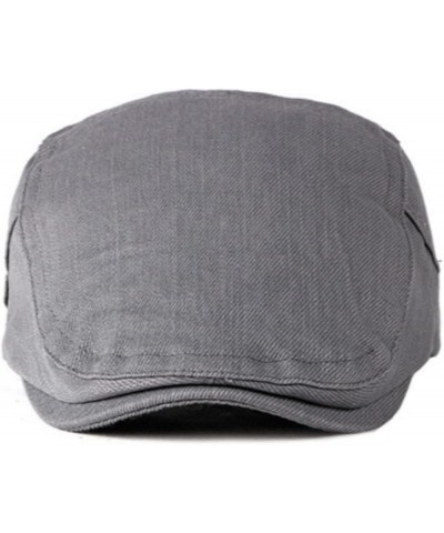 Beret Hats for Mens Cotton Fashion Peaked Flat Newsboy Caps Lightweight Baker Boy Hat for Golf Driving Black $12.90 Newsboy Caps