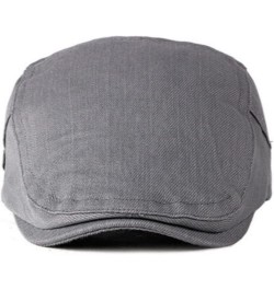 Beret Hats for Mens Cotton Fashion Peaked Flat Newsboy Caps Lightweight Baker Boy Hat for Golf Driving Black $12.90 Newsboy Caps