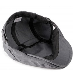 Beret Hats for Mens Cotton Fashion Peaked Flat Newsboy Caps Lightweight Baker Boy Hat for Golf Driving Black $12.90 Newsboy Caps